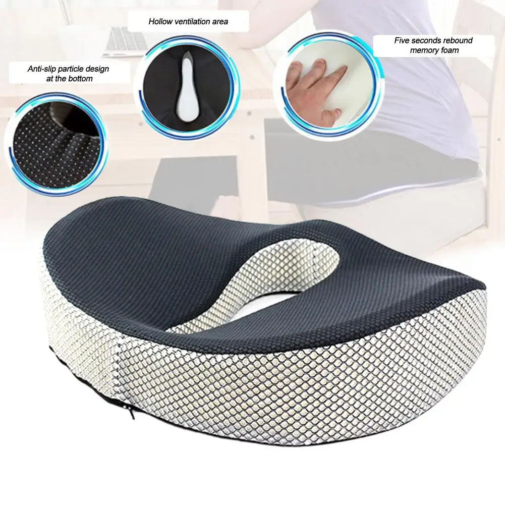 

Memory Foam Non-slip Seat Cushion Pad Beautiful Buttock Car Seat Booster Cushions For Office Home Breathable Relief And Support