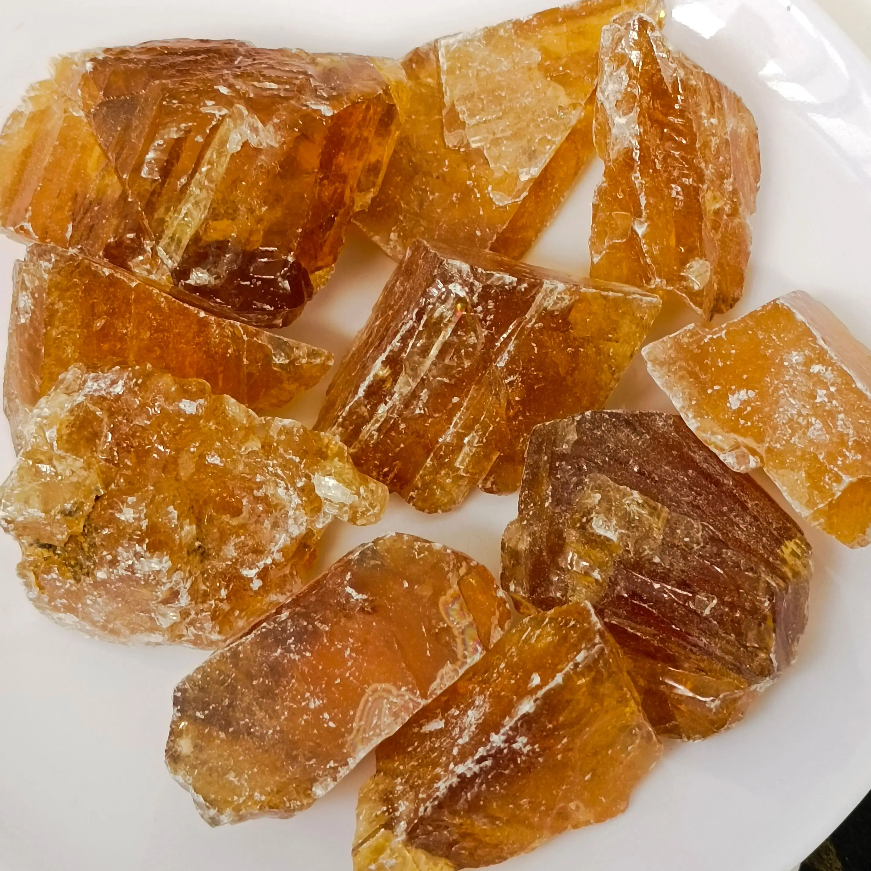 Natural irregular Amber calcite stone mine crystal raw Original stone Rock raw mineral Specimen Healing Reiki home Decor