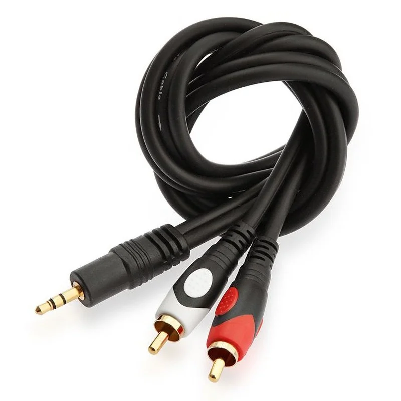 RCA Cable 3.5 to 2rca audio cable rca 3.5mm Jack For phone Edifer Home Theater DVD 2RCA aux Cable male to male 1.5m 2m 10m 50m