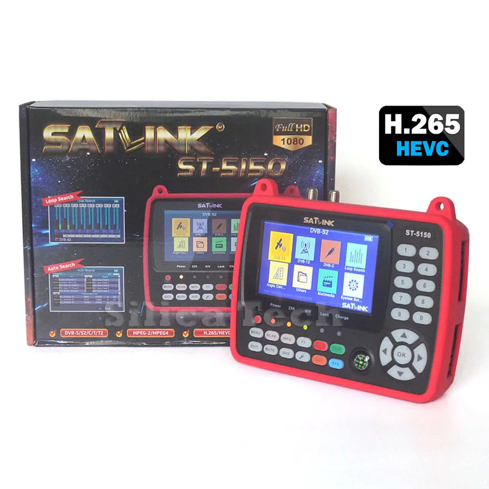 SATLINK ST-5150 DVB-S2/T2/C COMBO H.265 HEVC Satellite Finder Meter surpass SATLINK WS-6980 6933 6916