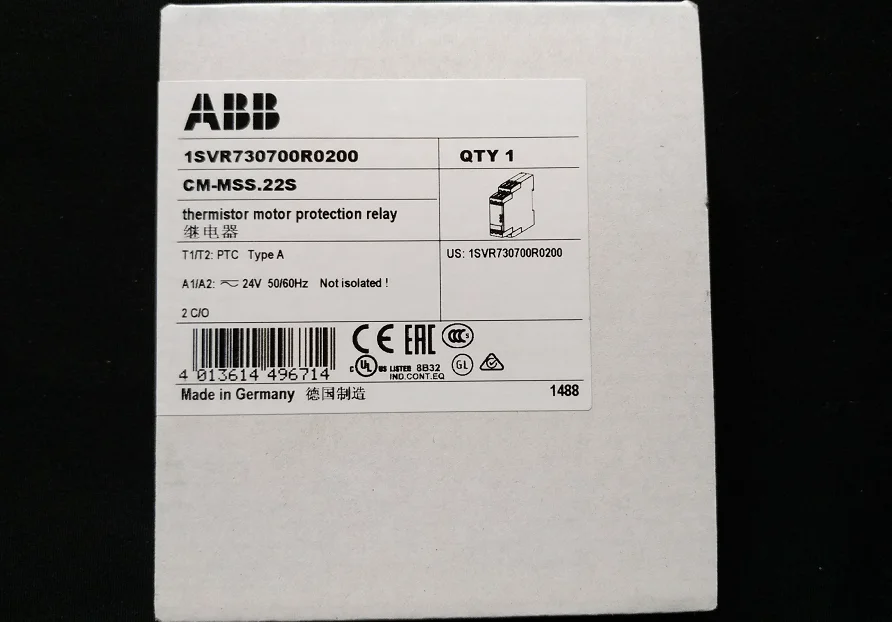 New original genuine ABB electronic monitoring relay CM-MSS.22S 24V AC/DC