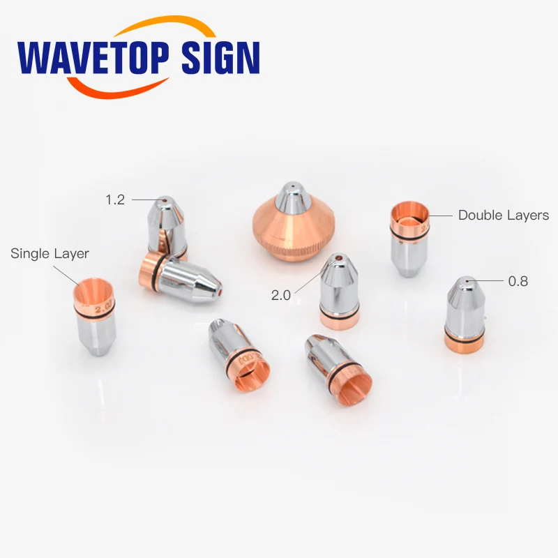 WaveTopSign Bullet Laserdüse, einzelne Doppelschicht, Kaliber 0,8–4, für Faserlaserschneidemaschine