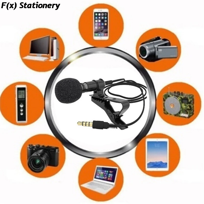 Universal Portable 3.5mm Mini Headset Microphone Lapel Lavalier Clip Microphone For Lecture Teaching Conference Guide Studio Mic