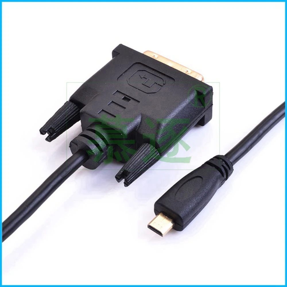 Cable auxiliar Micro HDTV compatible con Cable macho a DVI 24 + 1 Micro HD a DVI, línea de conversión de tasa de transferencia de alta velocidad, gran flexibilidad