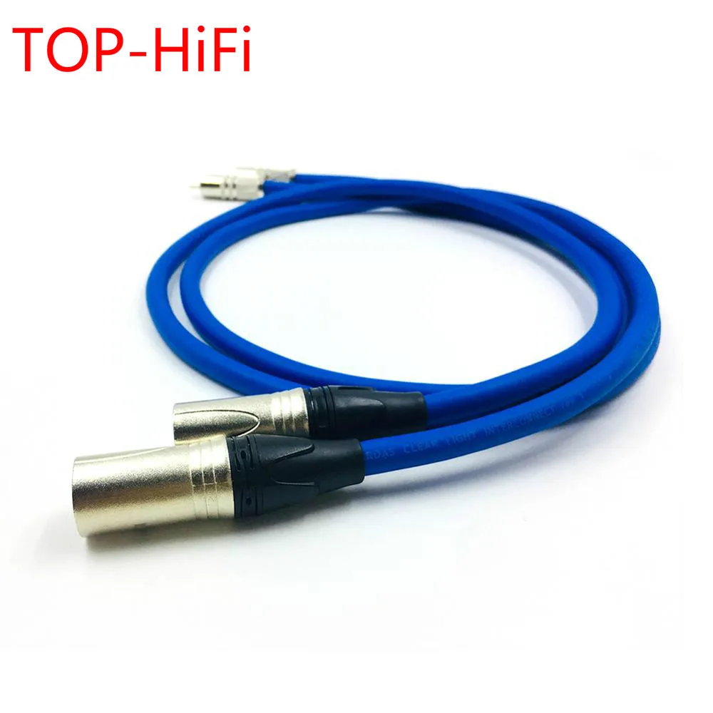 

TOP-HiFi Rhodium plated RCA to XLR Male to Male Balacned Audio Interconnect Cable XLR to RCA Cable with CARDSA Clear-Light-USA