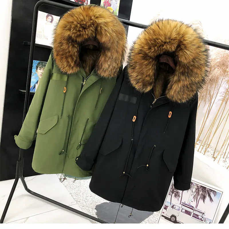 男性用の冬用毛皮のコート,冬用の暖かい服,自然なキツネの毛皮の襟,ミドル丈のジャケット,ロングコート,2022