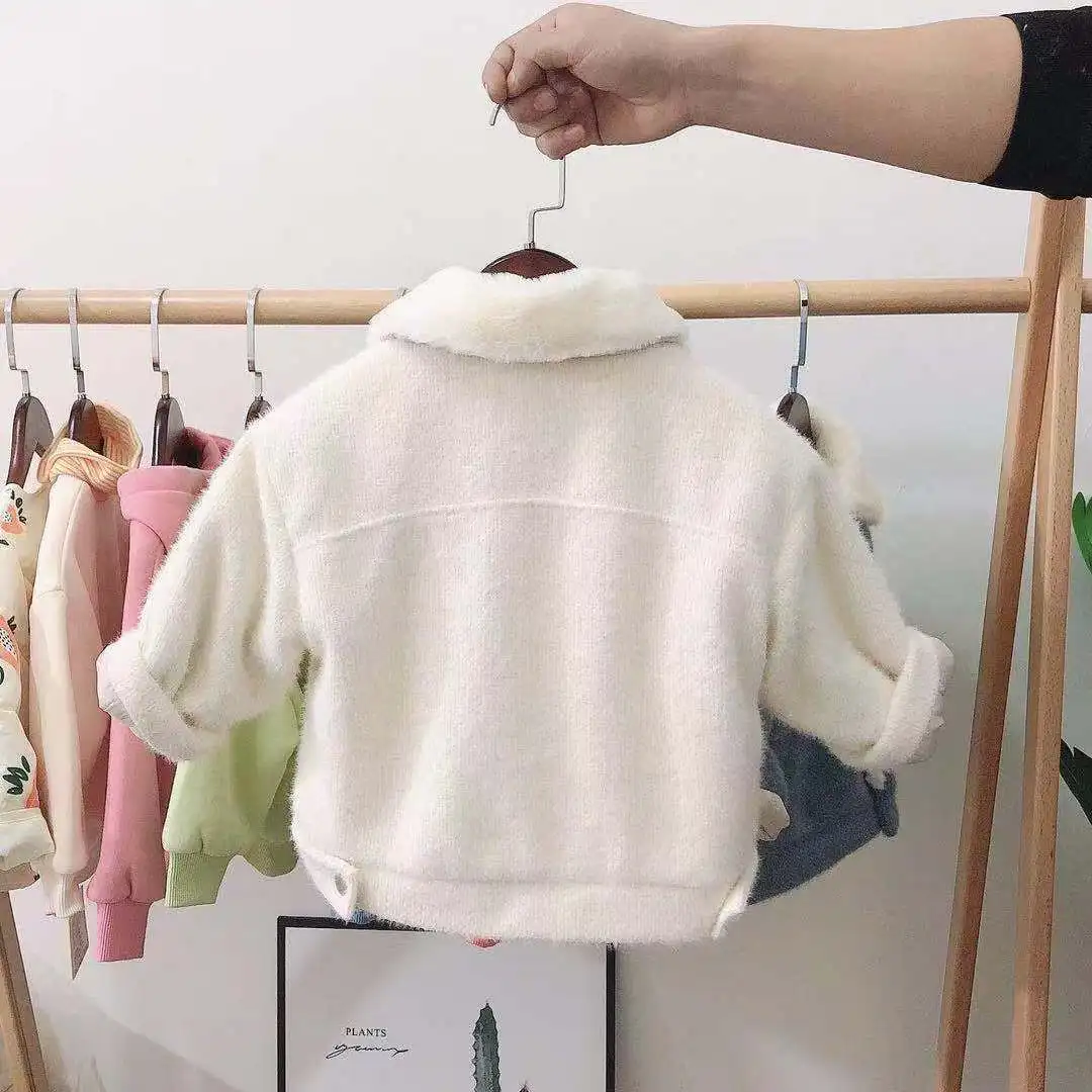 2024 new Baby Girl Boy winter Spring Autumn Plush Coats Jackets Fashion cotton down Kids Children Overwear Clothes