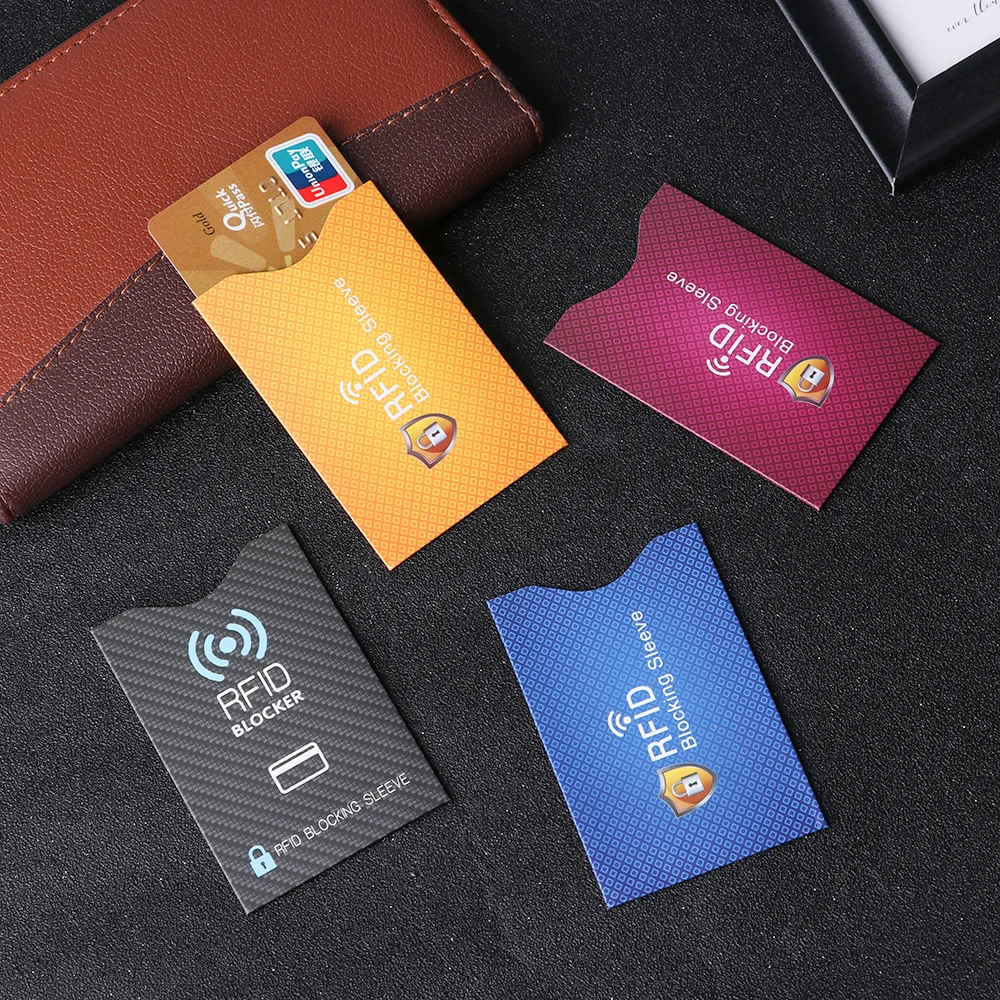 5Pcs ใหม่ป้องกันการโจรกรรมสำหรับบัตรเครดิต RFID Protector การปิดกั้นผู้ถือบัตร Case ครอบคลุมป้องกัน Bank Card Case