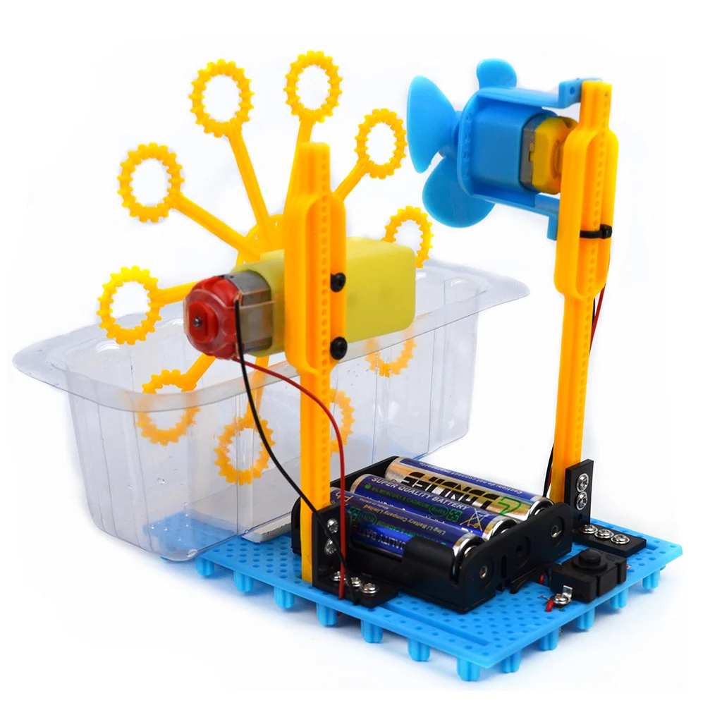 Çocuk eğitim DIY otomatik kabarcık makinesi bilim deney kitleri eğitici oyuncaklar