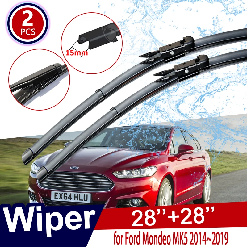 

Car Wiper Blades for Ford Mondeo MK5 2014~2019 2015 2016 2017 2018 Front Window Windscreen Windshield Wipers Car Accessories