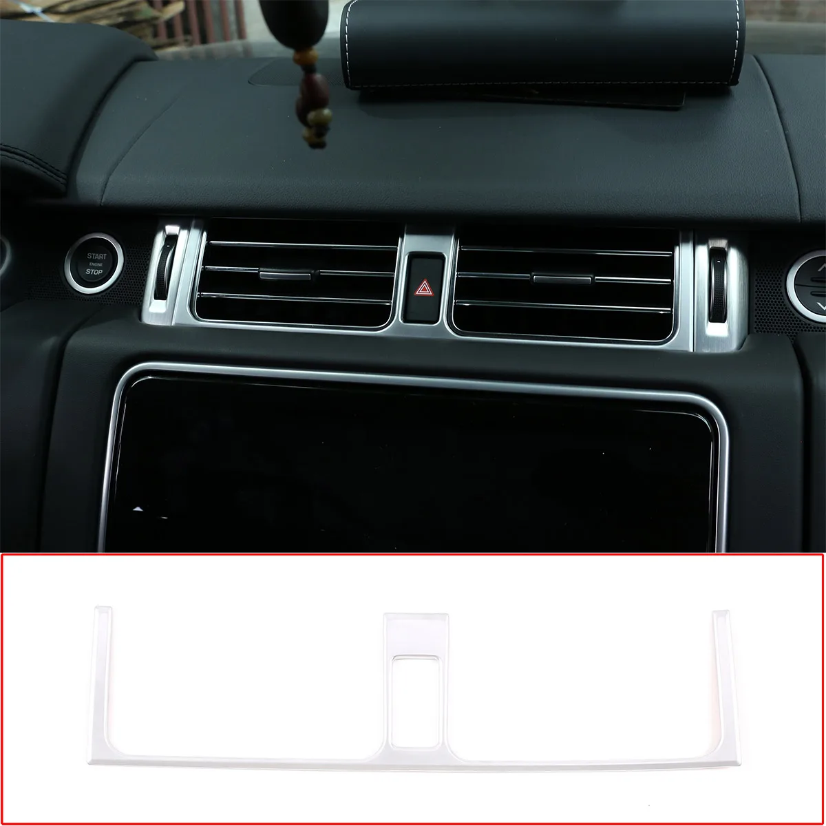 For Land Rover Range Rover Vogue 2018-21 Car Central Control Air Conditioning Vent Frame Decoration Sticker Interior Accessories