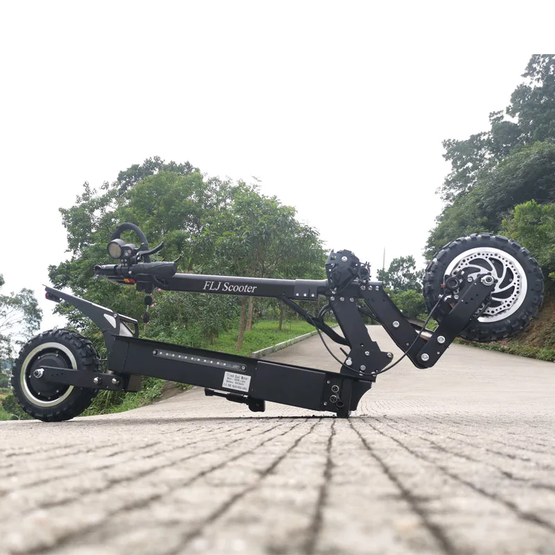 FLJ T112 60V5600W Dual Engine Electric Scooter with 11inch off road tire Strong power kick e scooter