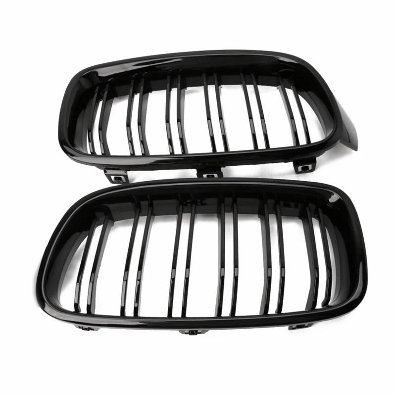 1Pair Gloss Black Front Grille/Grilles Kidney For BMW 3-Series F30 F31 F35 2012-2017 Car Styling