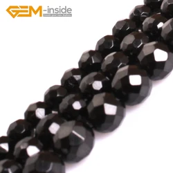 Natural 2mm 4mm 5mm 6mm AAA Grade Faceted Natural Black Spinels Precious Stone Loose Bead for Jewelry Making 15 Inches Wholesale