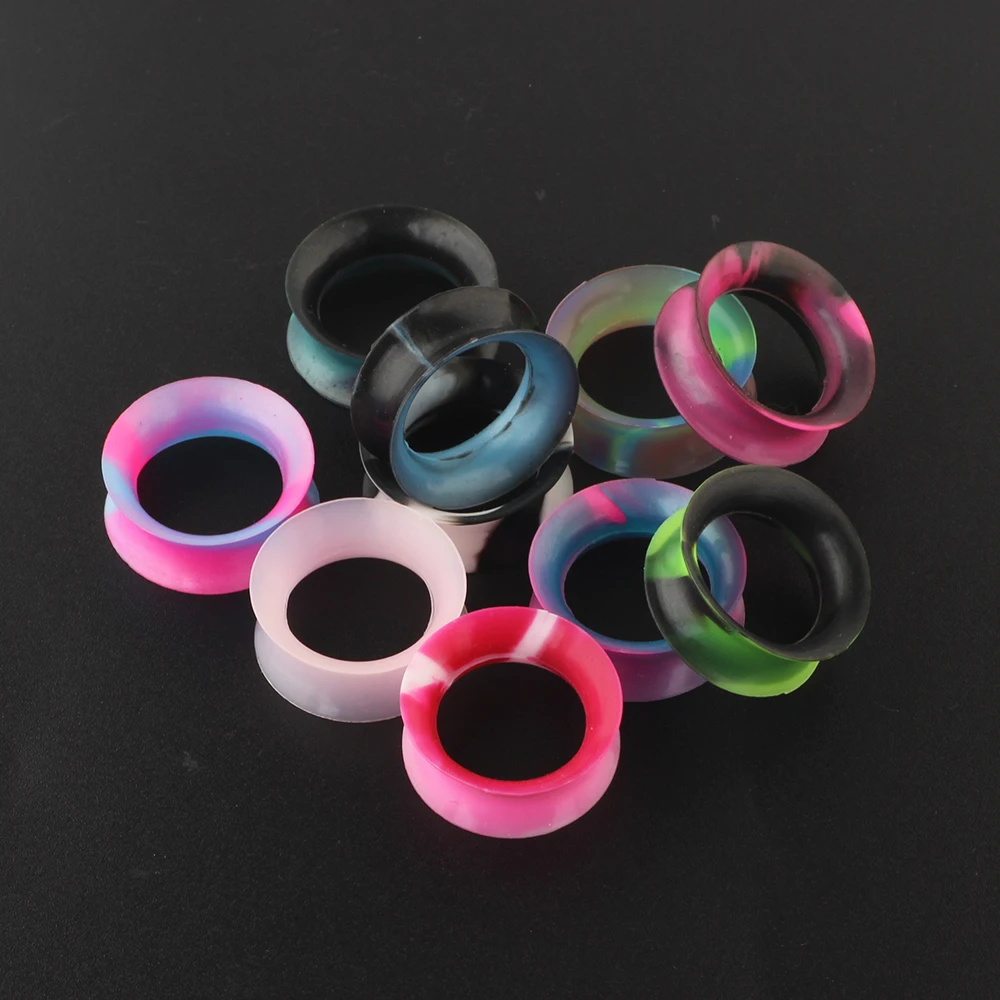 2Pcs Pearl Silicone Ear Plugs and Tunnels Ear Piercings Earlets Earring Expander Ear Gauges Body Jewelry Piercings Stretcher