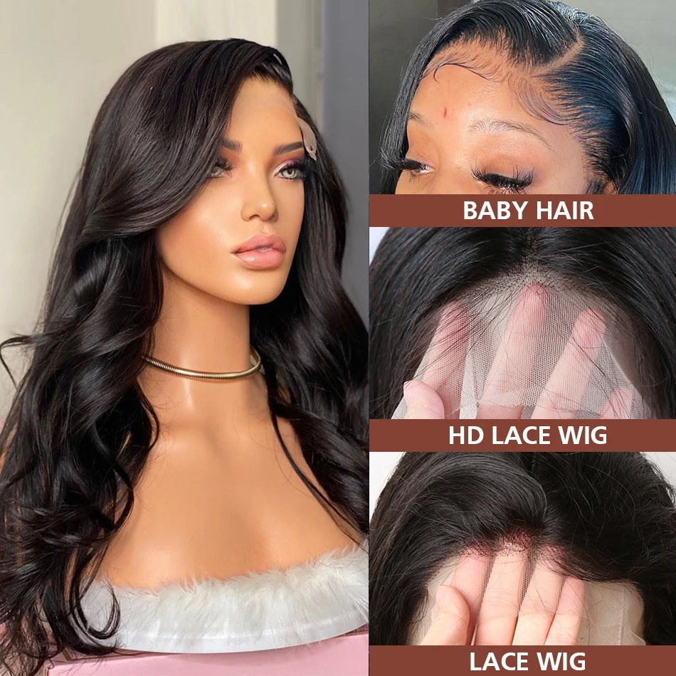 13x6 Body Wave Lace Front Wig Human Hair Wigs For Women Brazilian Remy Hd 30 32 34 Inch 13x4 Closure Loose Wave Lace Frontal Wig