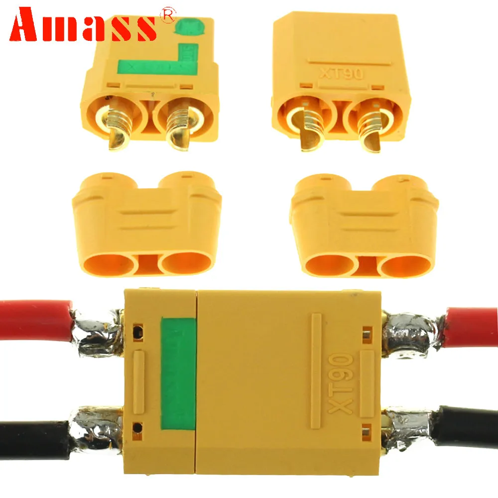 XT90S, Amass XT90S XT90-S Connector Male/Female For FPV Drone Battery Connector