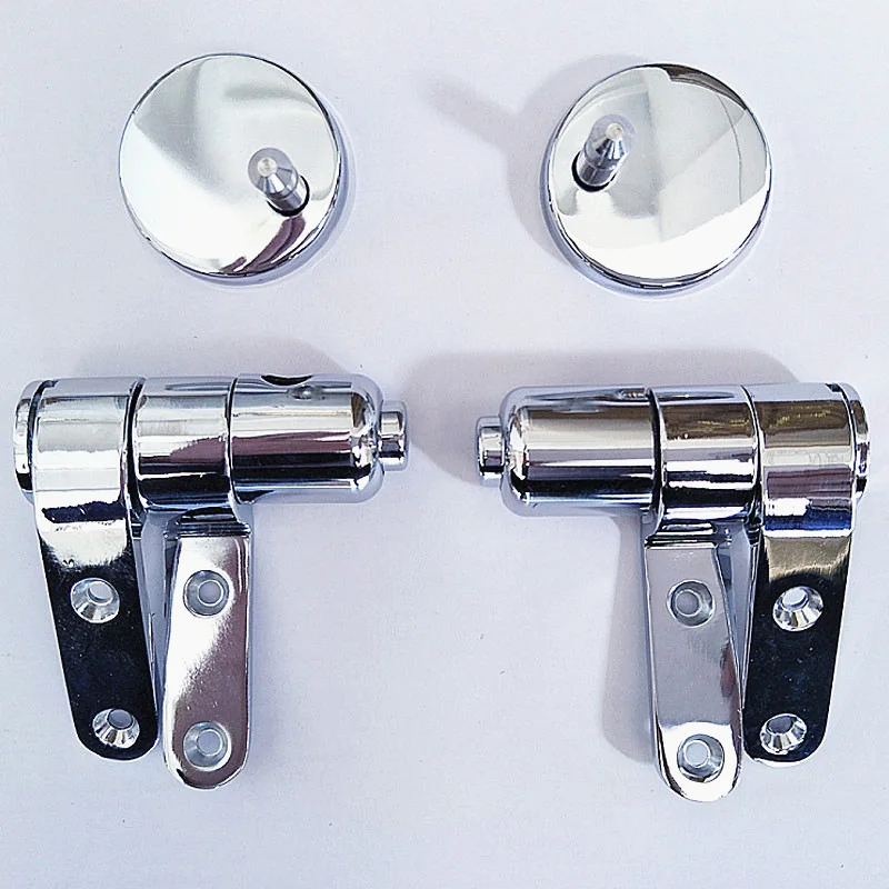 Toilet Seats Slow Drop Quick Release Stainless Steel Hinge Toilet Seats Cover Solid Wood Resin Silver Hinge Fittings,JO21095