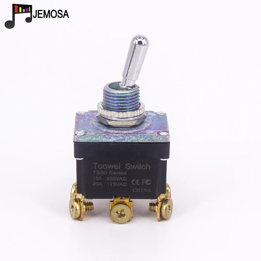 1 قطعة Toowei 6 دبابيس للماء تبديل التبديل على على 15A 250V/ 20A 125V SPST/الجمعية حفرة 12 مللي متر المسمار الاتصال AC الطاقة التبديل