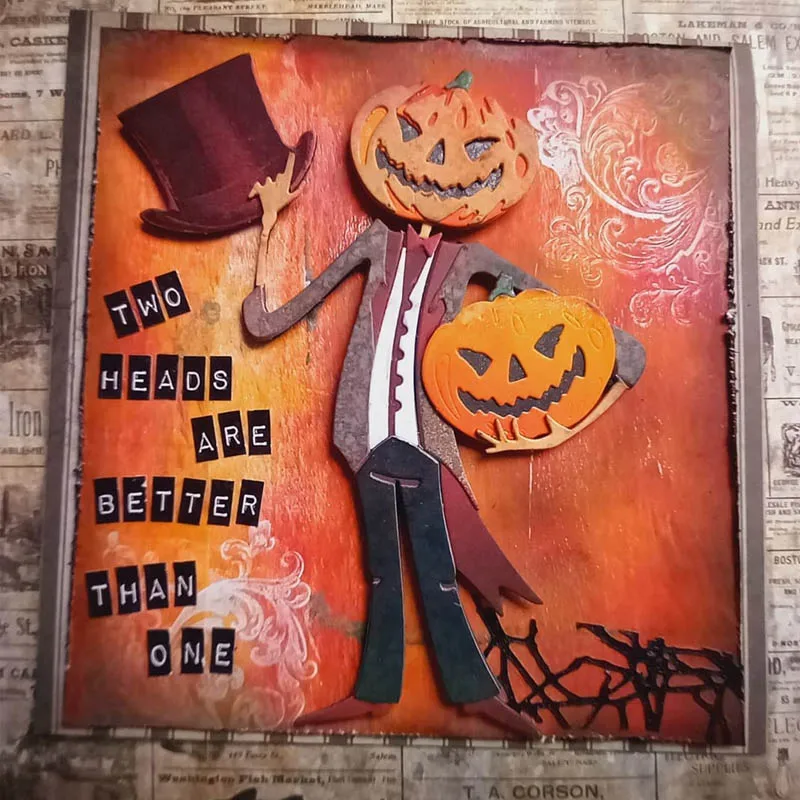 Halloween Jesienne metalowe matryce do wycinania nowy 2021. Dynia Guy Witch Skull Alphabets Pudełko na prezenty Dekoracyjne wytłaczane PaperCard