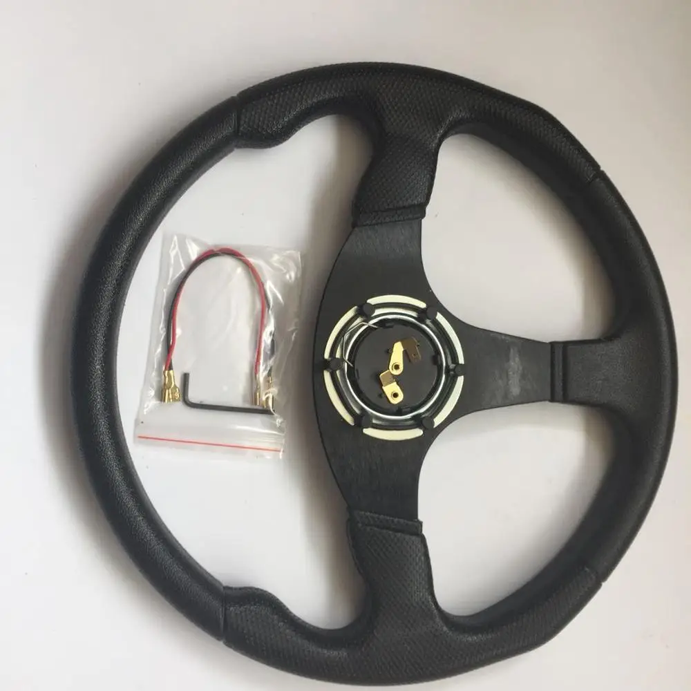 Universal Car Sport Steering Wheel Racing Game Type High Quality 14 inches 350MM Aluminum+PVC  5-Hole Steering Wheel