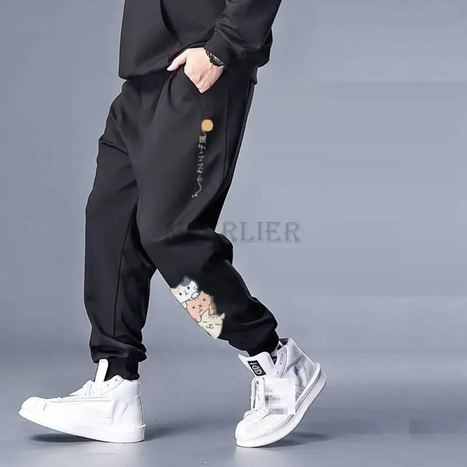 spring autumn summer men sports pants plus size 8XL 9XL 10XL Elasticity Stretch casual letter big sales sweatpants Straight 54