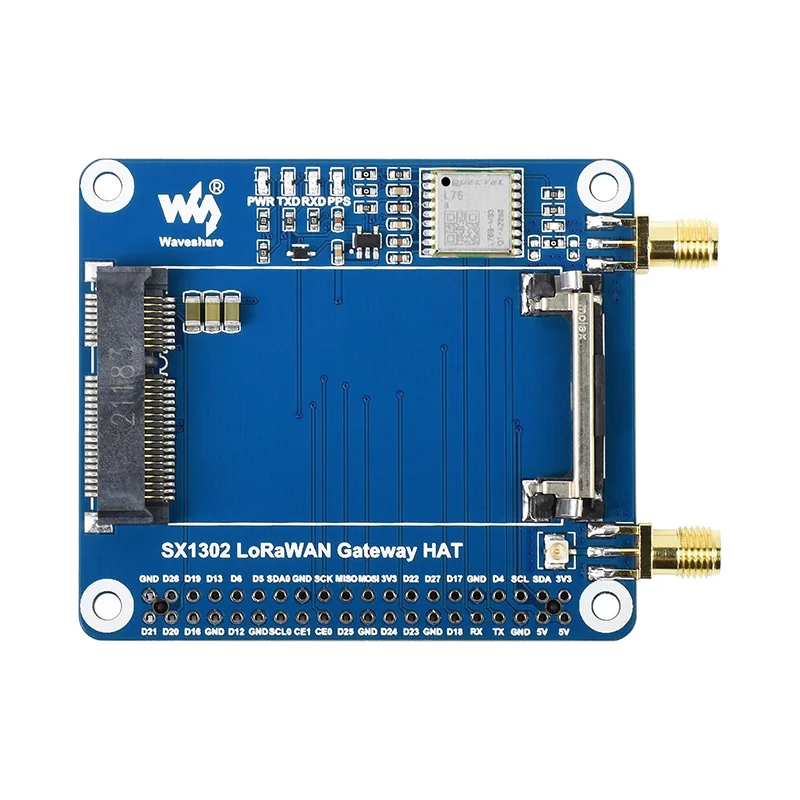 Raspberry Pi LoRaWAN Module SX1302 SX1303 Mini PCIe 868M 915M Lora Gateway Hat Expansion Board