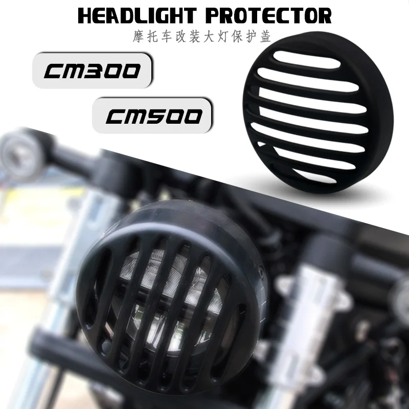 For HONDA Rebel CMX CM500 CM 500 CMX500 2017-2023 Motorcycle Accessories Headlight Protector Guard light Lense Cover