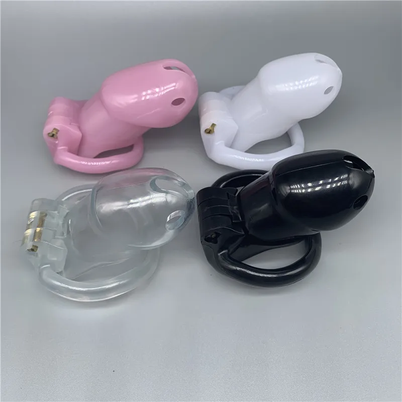 Resin Male Chastity Device with 4 Size Penis Rings,Cock Cage,Cockring,Chastity Belt,Penis Lock,Adult Games Sex Toys For Men