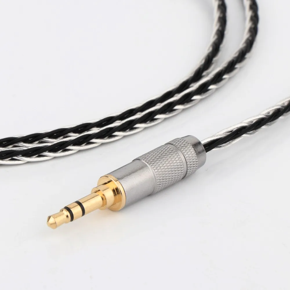 3.5mm 2.5mm XLR 4.4mm 8 Core Silver Plated OCC Earphone Cable For Sennheiser HD580 HD600 HD650 HDxxx HD660S HD58x HD6xx