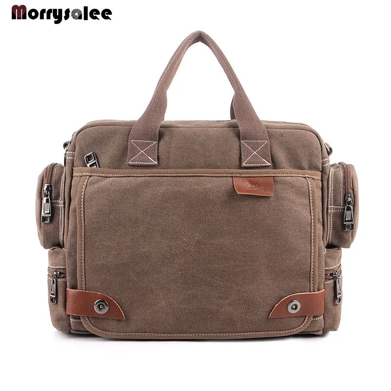 Multi-function Canvas Men's Bag Fashion Men shoulder Bag Business Casual male Handbag High quality сумочки сумка большая