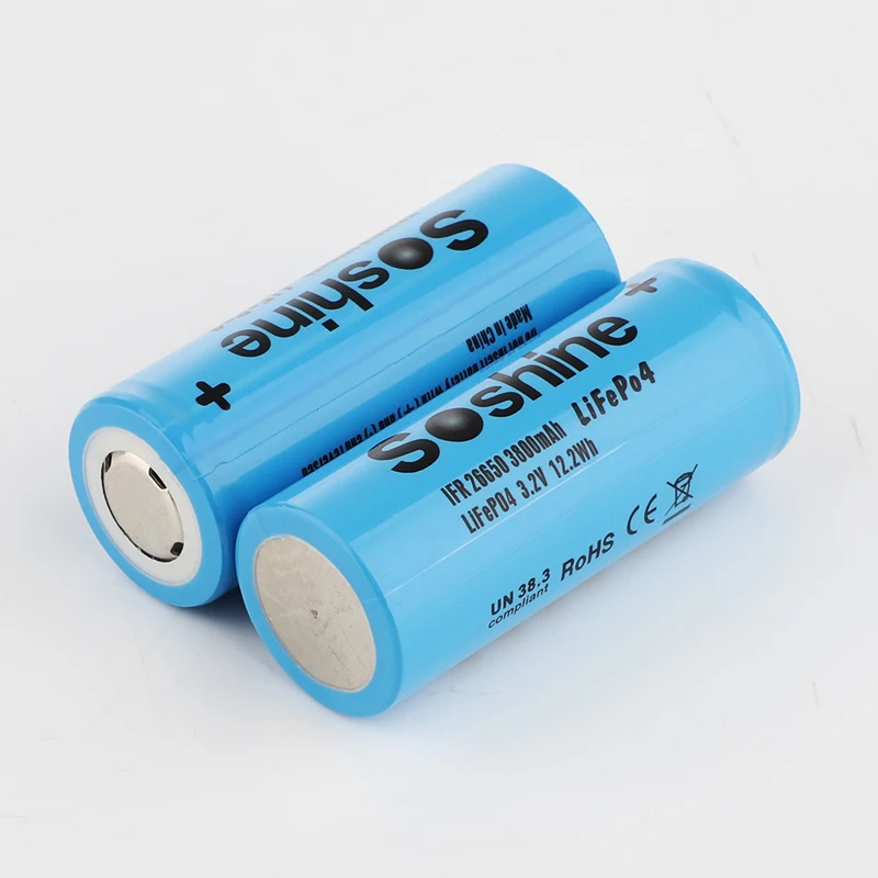 Soshine 26650 LiFePO4 Battery: 3.2V 3800mAh Rechargeable Battery with Battery Case Box