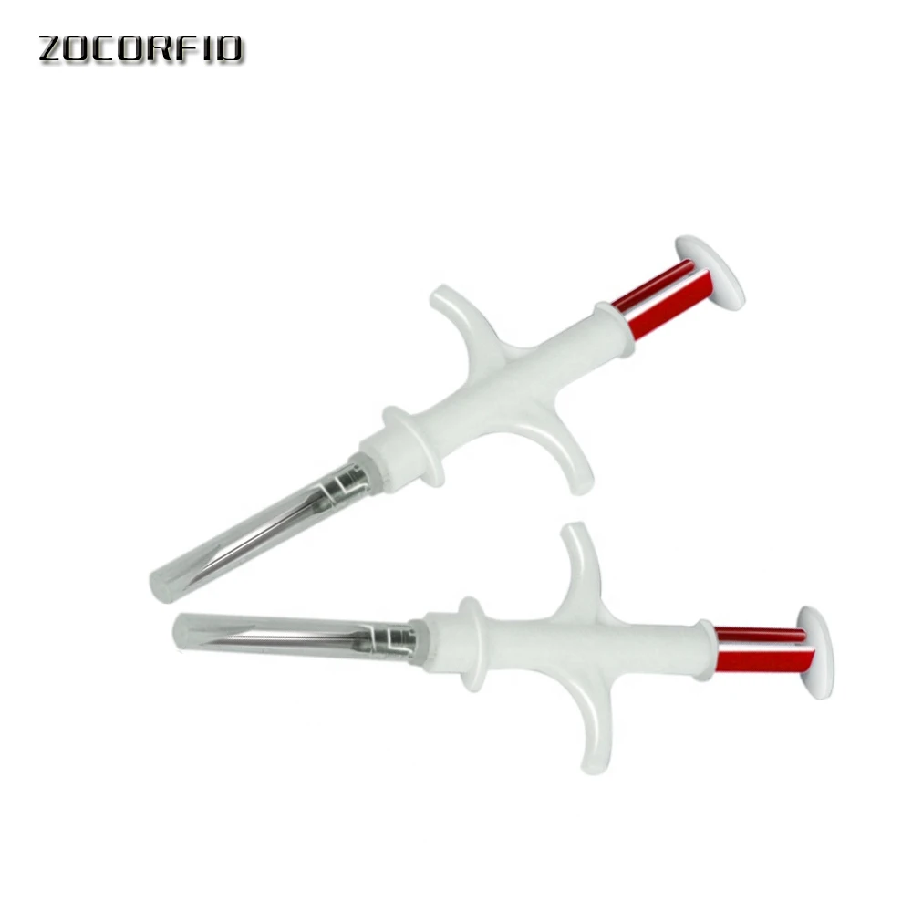 10 قطعة/الوحدة حقنة حقن الحيوانات الأليفة/حاقن الحيوانات RFID للعلامات الزجاجية