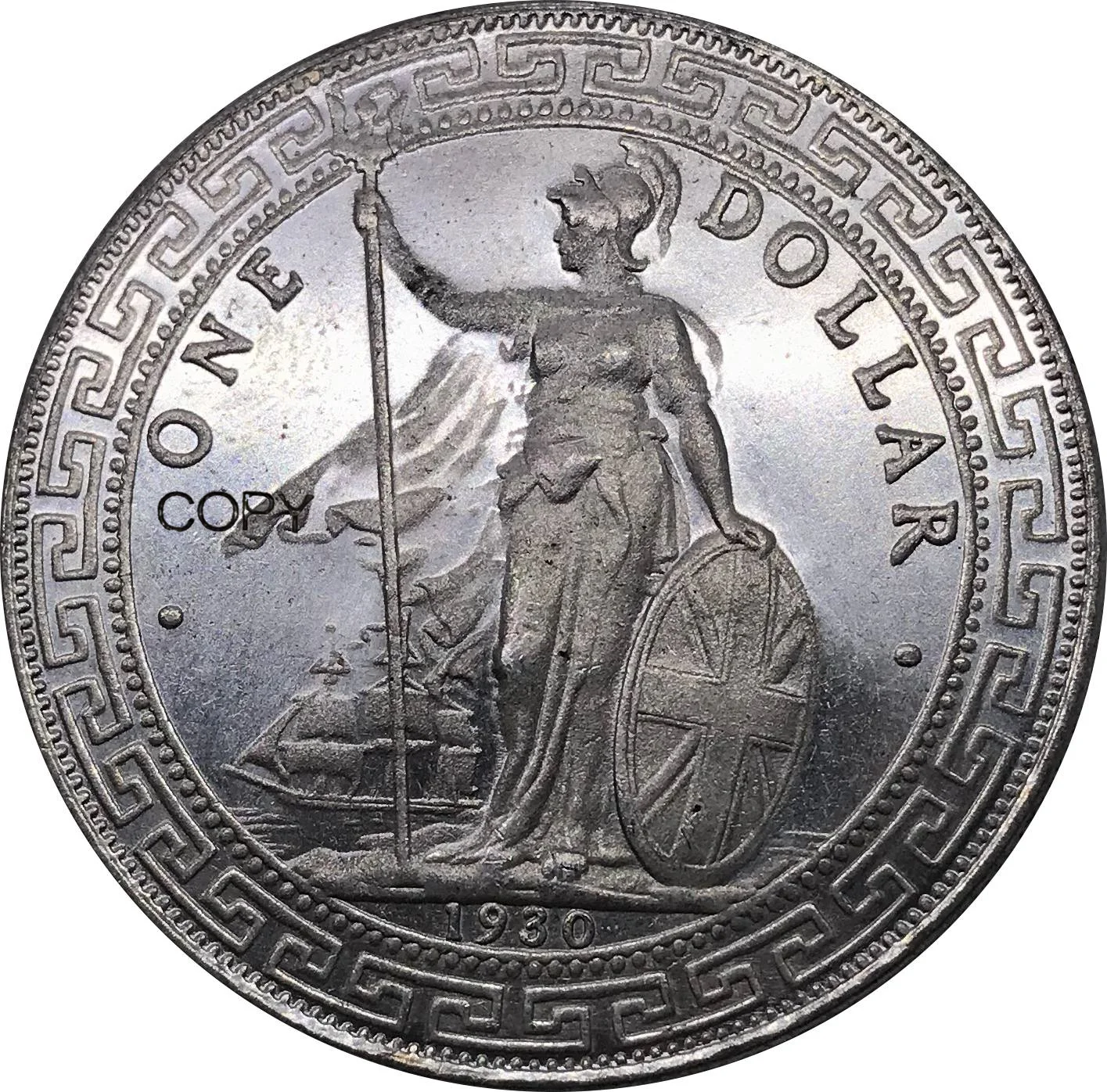 

United Kingdom 1930 Coin One Dollar British Trade UK Cupronickel Plated Silver Hong Kong Metal Souvenirs Collectible Copy Coins