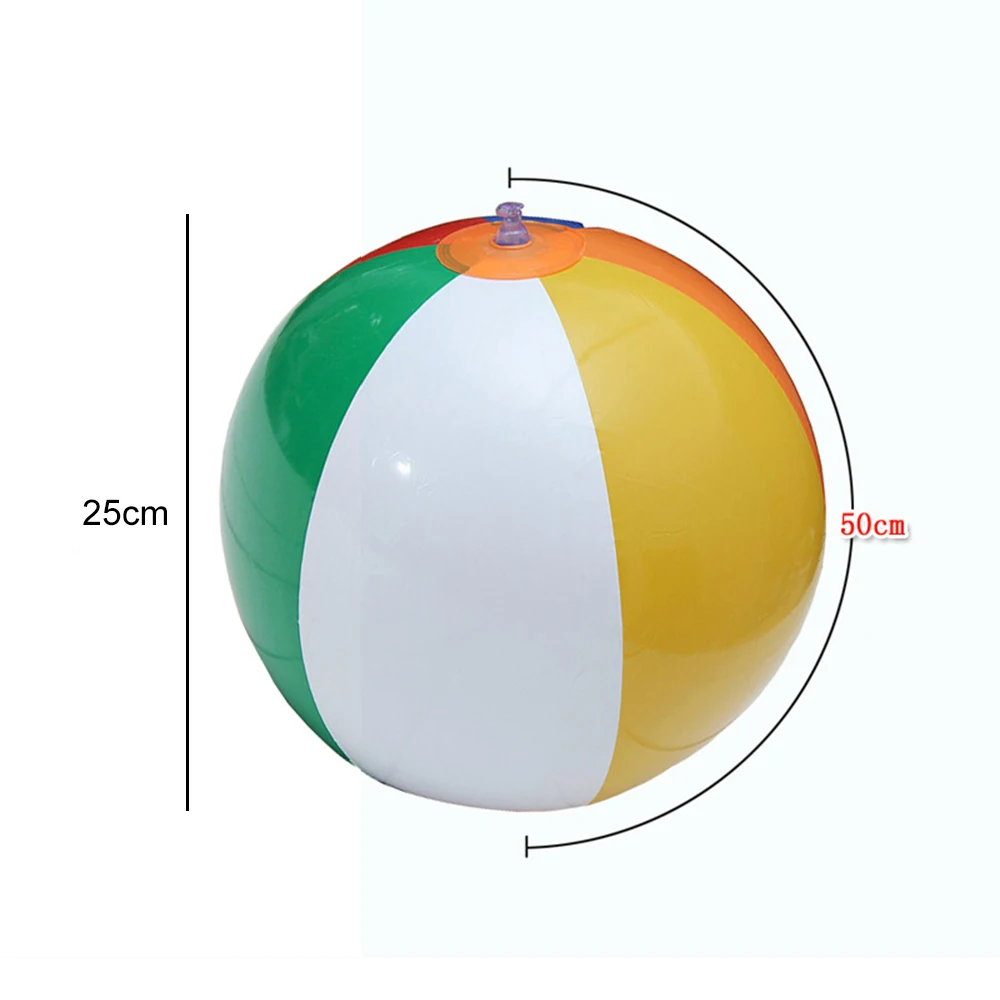 Nouveauté 25 cm été gonflable ballon de plage ballons d'eau arc-en-ciel couleur balles été en plein air plage natation jouets Q1
