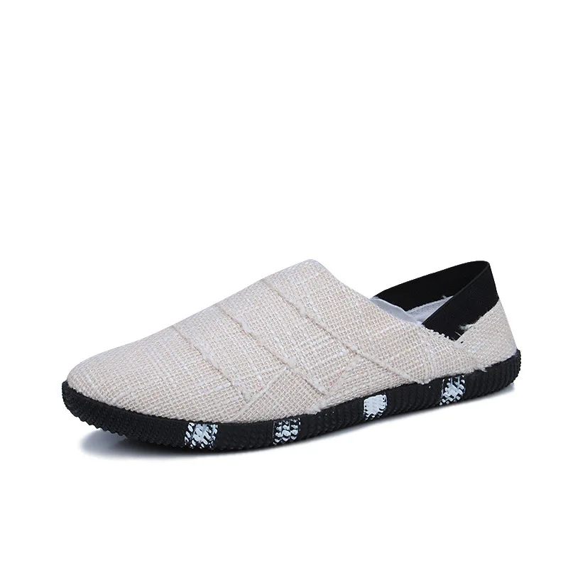 Summer Ethnic Style men Espadrille Casual Flats Shoes Canvas Driving Loafers Flats Hemp Insole Shoes 2020