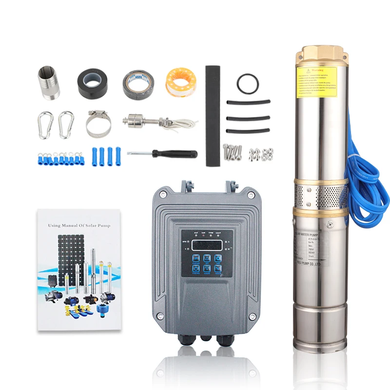 solar pond pump kit with permanent magnet synchronous motor pump solar submersible for agriculture solar inverter pump