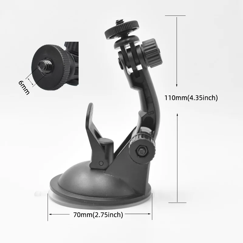 Car Monitor Bracket Base Suction Cup Mount Holder Kit For Windshield and Backup Camera System 70mm Diameter