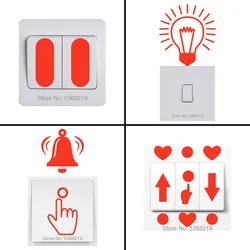 Wall Switch Decoration Luminous Stickers Cat/Fairy/Strip/Bulb/Gecko/Dinosaur/Football/Elephant/Moon Stars/Rocket/Ring the Bell..