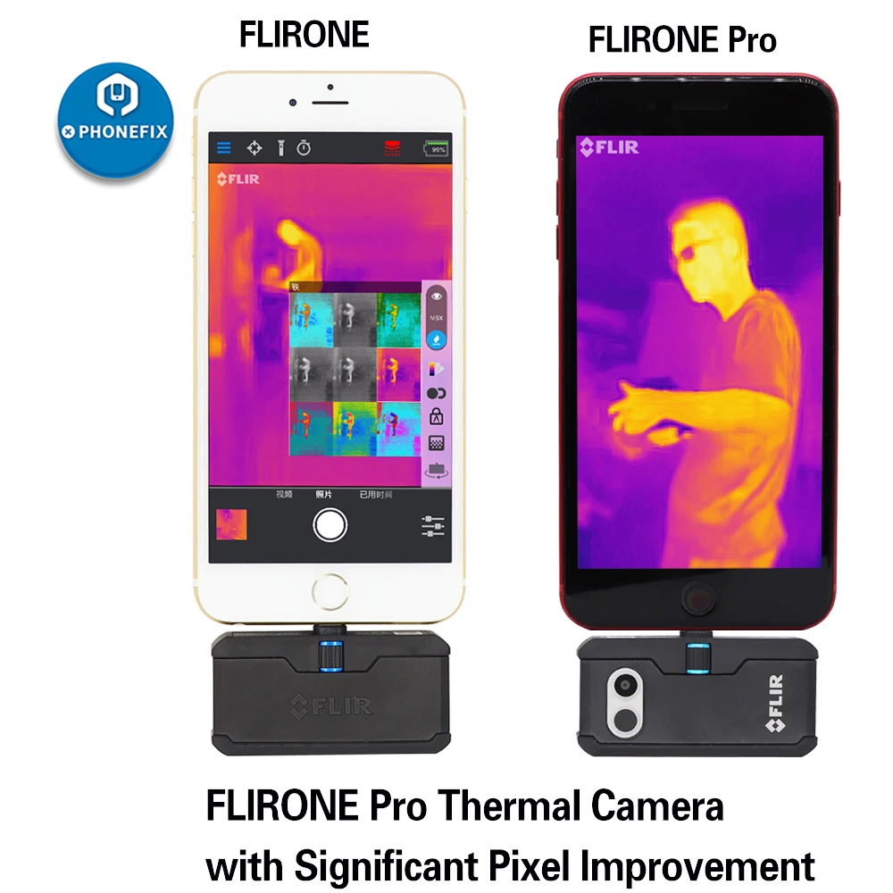 FLIR ONE PRO LT 열 화상 카메라 휴대 전화 적외선 열 카메라, 아이폰 IOS 안드로이드 패드 PCB 오류 진단 도구