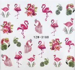 32 wzory Flamingo owoce/kwiat/zwierząt seria paznokci woda naklejki Dream ChaserPattern transfer naklejki zdobienie paznokci dekoracje