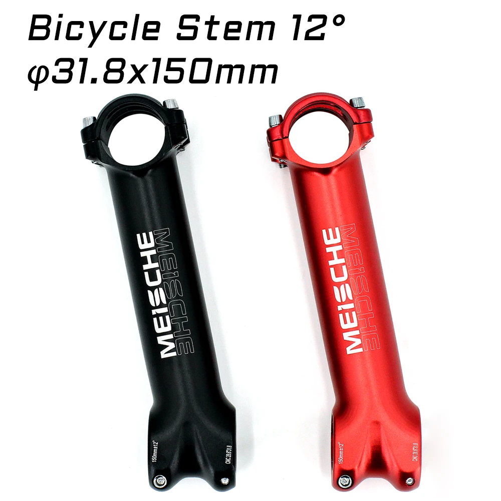 Meische MTB Road Bike Stem CNC Ultra Long 150mm Bicycle Stem 12degree 31.8mm Allu Extended Lengthen Handlebar Riser Bike Parts