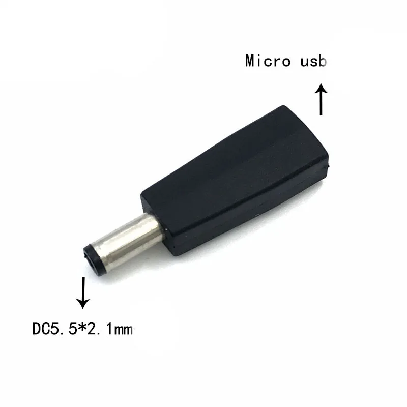 5V DC 5.5 * 2.1 mm Power Jack USB Type C USB-C Type-c 5.5mm *2.1mm Mini USB Right & Micro USB DC Power Connector Adapter 1pcs