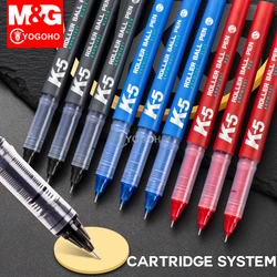 M&G K5 Caneta de tinta gel líquida reta à base de água Stylo Kawaii Canetas escolares de escritório ponta fina 0,5 mm