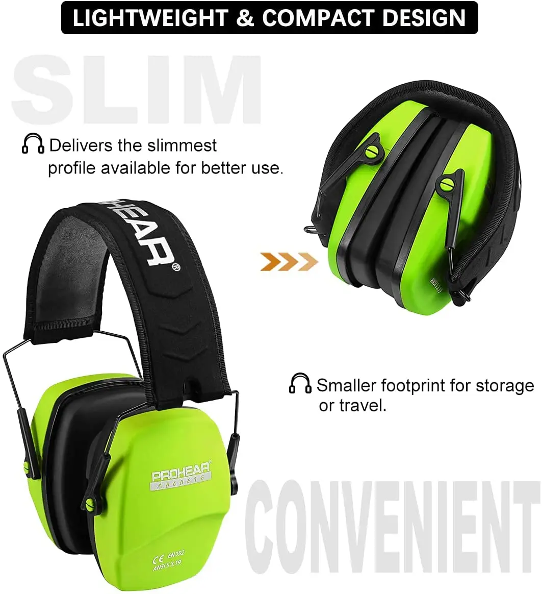 ZOHAN  ear protector for shooting Hearing Protectors noise reduction Safety earmuffs slim passive Protection NRR26db Hunting