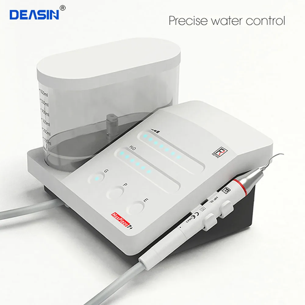 

Maxpiezo7+ Ultrasonic Piezo Scaler EMS Dental Cavitron Scaler LED Handpiece Water Tank for Endo Perio Scaling 8 Tips