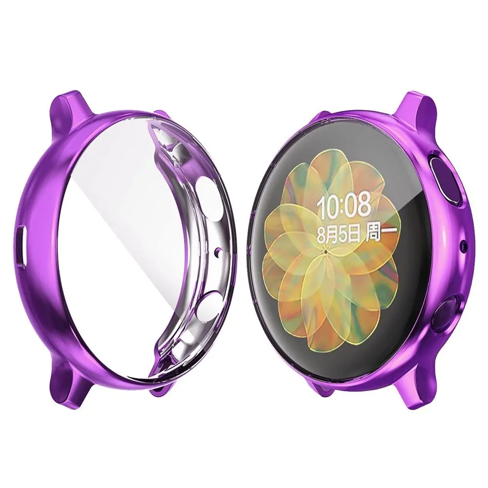 Esportes 40mm 44mm Galvaniza Macia Para Samsung Galaxy Watch Active 2 Protetor de Tela TPU Watch Case