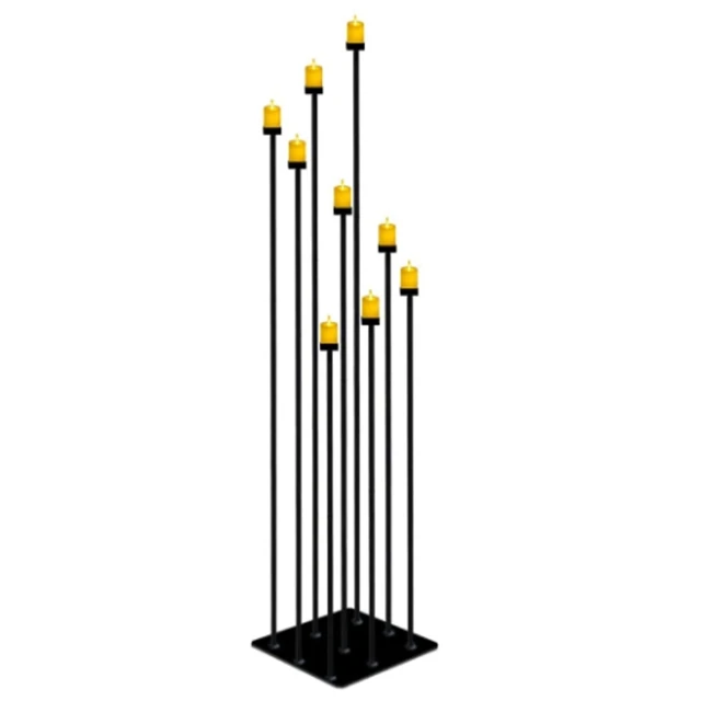 

10pcs)New design 9 arms black Metal candelabra for wedding table centerpieces for wedding backdrop qq491