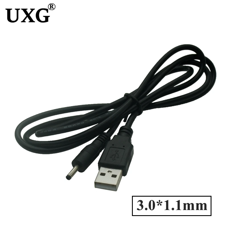 USB Male to DC 3.0mm 3.0x1.1mm plug connector 5v 2A charger power cable for huawei mediapad 7 Ideos S7 S7-Slim 301U S7-301