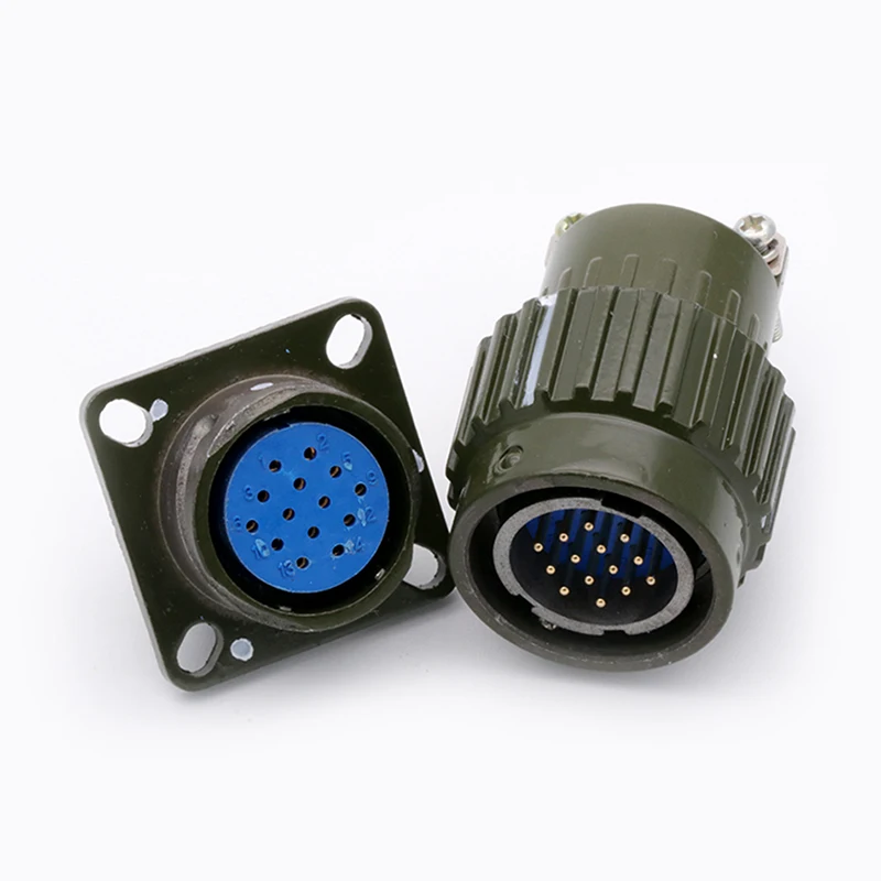 Y2M TJ series 21mm Y21M fast buckle Aviation cable connector plug male & female 2pin 3pin4pin5pin7pin10pin14pin Army green